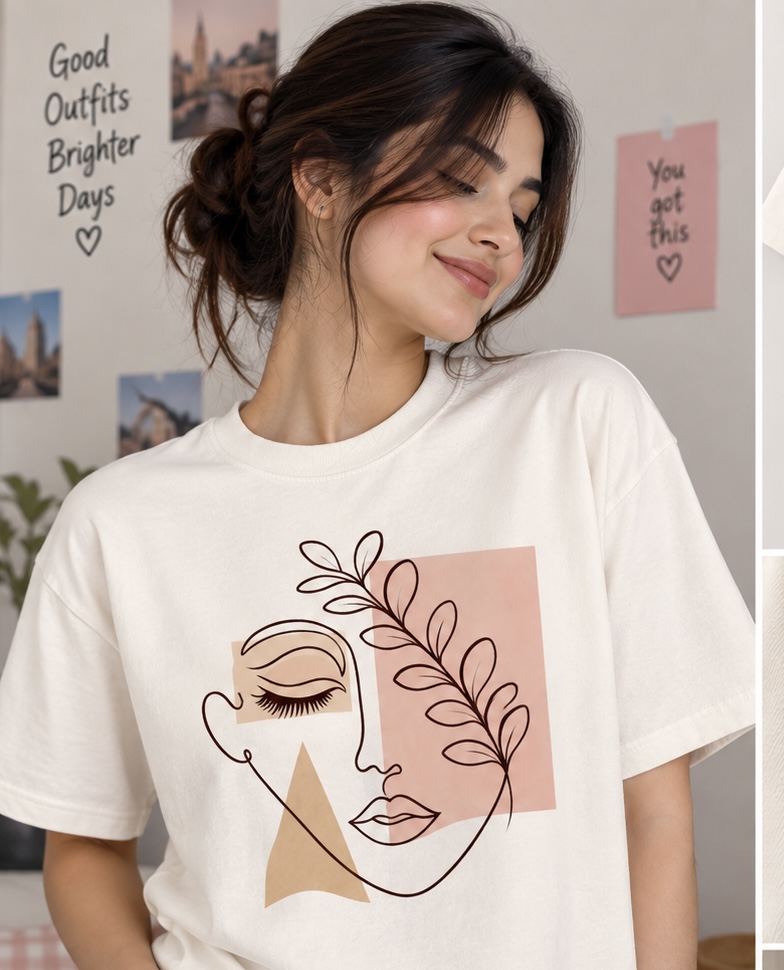 ANIBA FASHION Womens oversized Printed T-Shirts