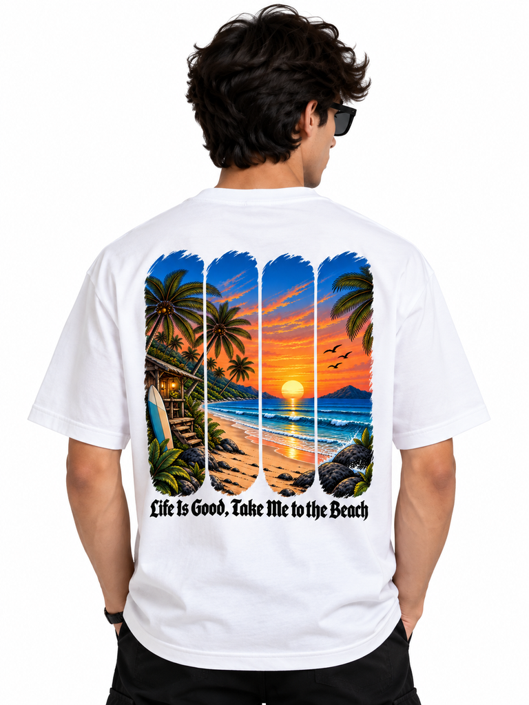 ANIBA FASHION Mens White Printed T-Shirts (S, white)
